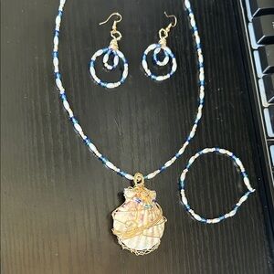 Hand Made Blue Seashell Set
